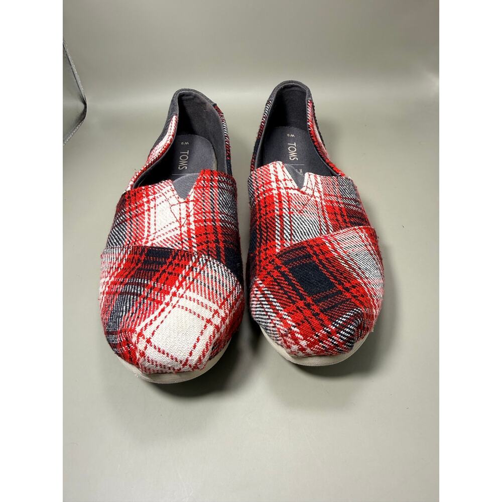 TOMS Classic - Red Flannel
Plaid Corduroy Comfort slip on Flat sz 9 W